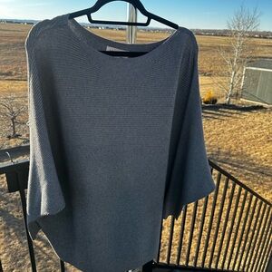 Philosophy Silver Batwing Knit Top